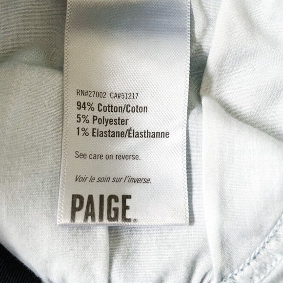 Paige Denim Cut Off Jean Shorts Size 28 Stretchy Raw Hem Frayed Distressed Beach - Picture 10 of 16